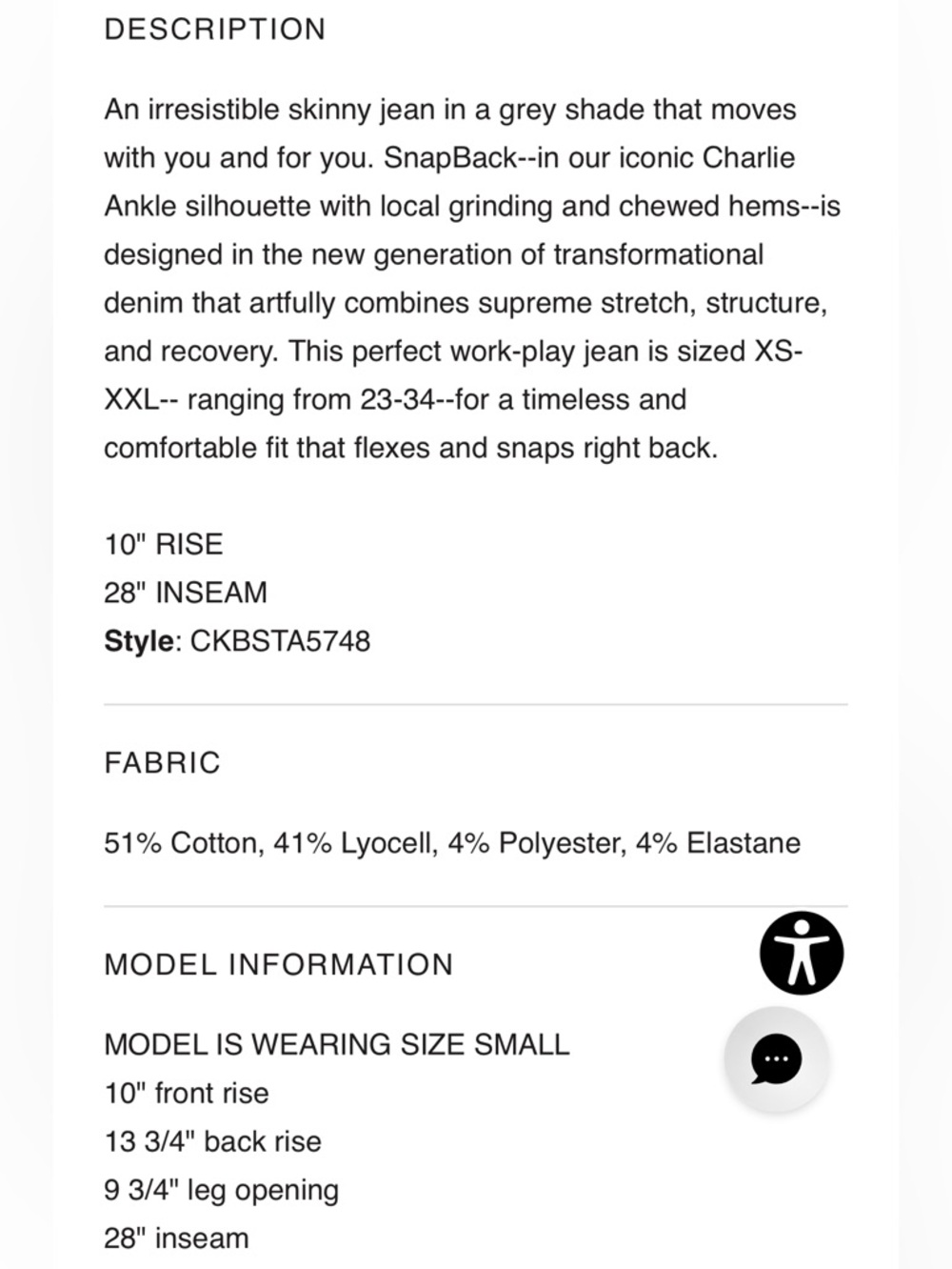 ⚡️NWOT⚡️Joe's Charlie High Rise Skinny Stretch Jeans - Picture 14 of 14